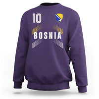 Bosnia Herzegovina Soccer Sports Graphic Number 10 Jersey Style Sweatshirt Proud Bosnian Football Fans Game Day Pride