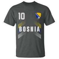 Bosnia Herzegovina Soccer Sports Graphic Number 10 Jersey Style T Shirt Proud Bosnian Football Fans Game Day Pride