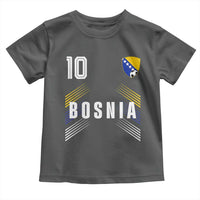 Bosnia Herzegovina Soccer Sports Graphic Number 10 Jersey Style Toddler T Shirt Proud Bosnian Football Fans Game Day Pride