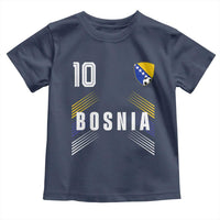 Bosnia Herzegovina Soccer Sports Graphic Number 10 Jersey Style Toddler T Shirt Proud Bosnian Football Fans Game Day Pride