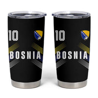 Bosnia Herzegovina Soccer Sports Graphic Number 10 Jersey Style Tumbler Cup Proud Bosnian Football Fans Game Day Pride