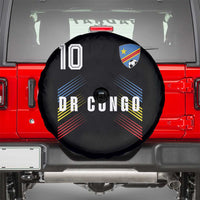 DR Congo Soccer Sports Graphic Number 10 Jersey Style Spare Tire Cover Proud Congolese Football Fans Game Day Pride