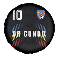 DR Congo Soccer Sports Graphic Number 10 Jersey Style Spare Tire Cover Proud Congolese Football Fans Game Day Pride