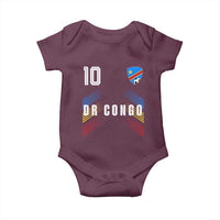 DR Congo Soccer Sports Graphic Number 10 Jersey Style Baby Onesie Proud Congolese Football Fans Game Day Pride