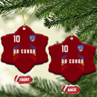 DR Congo Soccer Sports Graphic Number 10 Jersey Style Ceramic Ornament Proud Congolese Football Fans Game Day Pride