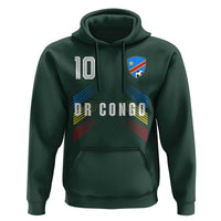 DR Congo Soccer Sports Graphic Number 10 Jersey Style Hoodie Proud Congolese Football Fans Game Day Pride