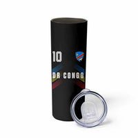 DR Congo Soccer Sports Graphic Number 10 Jersey Style Skinny Tumbler Proud Congolese Football Fans Game Day Pride