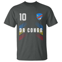 DR Congo Soccer Sports Graphic Number 10 Jersey Style T Shirt Proud Congolese Football Fans Game Day Pride