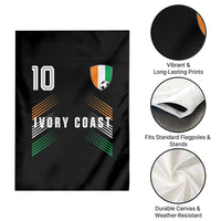 Ivory Coast Soccer Sports Graphic Number 10 Jersey Style Garden Flag Proud Ivorian Cote d'Ivoire Football Fans Game Day Pride