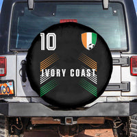 Ivory Coast Soccer Sports Graphic Number 10 Jersey Style Spare Tire Cover Proud Ivorian Cote d'Ivoire Football Fans Game Day Pride