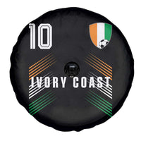 Ivory Coast Soccer Sports Graphic Number 10 Jersey Style Spare Tire Cover Proud Ivorian Cote d'Ivoire Football Fans Game Day Pride