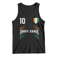 Ivory Coast Soccer Sports Graphic Number 10 Jersey Style Tank Top Proud Ivorian Cote d'Ivoire Football Fans Game Day Pride