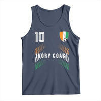 Ivory Coast Soccer Sports Graphic Number 10 Jersey Style Tank Top Proud Ivorian Cote d'Ivoire Football Fans Game Day Pride