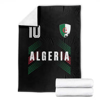 Algeria Soccer Sports Graphic Number 10 Jersey Style Throw Blanket Proud Algerian Football Fans Game Day Maghreb Pride