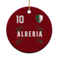 Algeria Soccer Sports Graphic Number 10 Jersey Style Ceramic Ornament Proud Algerian Football Fans Game Day Maghreb Pride