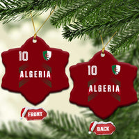 Algeria Soccer Sports Graphic Number 10 Jersey Style Ceramic Ornament Proud Algerian Football Fans Game Day Maghreb Pride