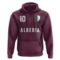 Algeria Soccer Sports Graphic Number 10 Jersey Style Hoodie Proud Algerian Football Fans Game Day Maghreb Pride