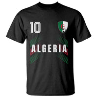 Algeria Soccer Sports Graphic Number 10 Jersey Style T Shirt Proud Algerian Football Fans Game Day Maghreb Pride