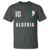 Algeria Soccer Sports Graphic Number 10 Jersey Style T Shirt Proud Algerian Football Fans Game Day Maghreb Pride