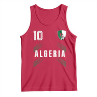 Algeria Soccer Sports Graphic Number 10 Jersey Style Tank Top Proud Algerian Football Fans Game Day Maghreb Pride