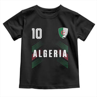 Algeria Soccer Sports Graphic Number 10 Jersey Style Toddler T Shirt Proud Algerian Football Fans Game Day Maghreb Pride