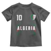 Algeria Soccer Sports Graphic Number 10 Jersey Style Toddler T Shirt Proud Algerian Football Fans Game Day Maghreb Pride