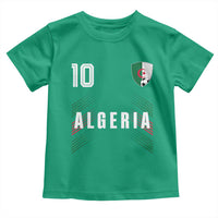 Algeria Soccer Sports Graphic Number 10 Jersey Style Toddler T Shirt Proud Algerian Football Fans Game Day Maghreb Pride