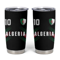 Algeria Soccer Sports Graphic Number 10 Jersey Style Tumbler Cup Proud Algerian Football Fans Game Day Maghreb Pride