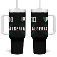 Algeria Soccer Sports Graphic Number 10 Jersey Style Tumbler With Handle Proud Algerian Football Fans Game Day Maghreb Pride