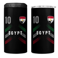 Egypt Soccer Sports Graphic Number 10 Jersey Style 4 in 1 Can Cooler Tumbler Proud Egyptian Football Fans Game Day Pride