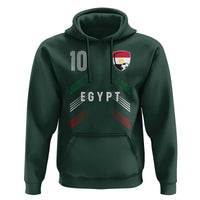 Egypt Soccer Sports Graphic Number 10 Jersey Style Hoodie Proud Egyptian Football Fans Game Day Pride
