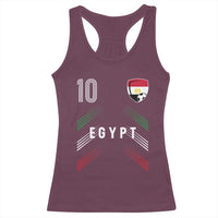 Egypt Soccer Sports Graphic Number 10 Jersey Style Racerback Tank Top Proud Egyptian Football Fans Game Day Pride