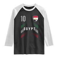 Egypt Soccer Sports Graphic Number 10 Jersey Style Raglan Shirt Proud Egyptian Football Fans Game Day Pride
