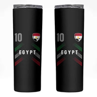 Egypt Soccer Sports Graphic Number 10 Jersey Style Skinny Tumbler Proud Egyptian Football Fans Game Day Pride