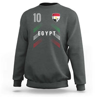 Egypt Soccer Sports Graphic Number 10 Jersey Style Sweatshirt Proud Egyptian Football Fans Game Day Pride