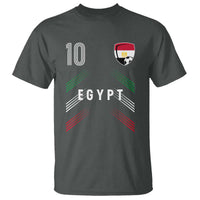 Egypt Soccer Sports Graphic Number 10 Jersey Style T Shirt Proud Egyptian Football Fans Game Day Pride