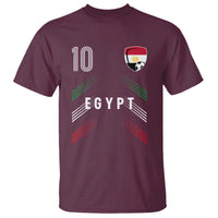 Egypt Soccer Sports Graphic Number 10 Jersey Style T Shirt Proud Egyptian Football Fans Game Day Pride
