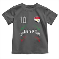 Egypt Soccer Sports Graphic Number 10 Jersey Style Toddler T Shirt Proud Egyptian Football Fans Game Day Pride