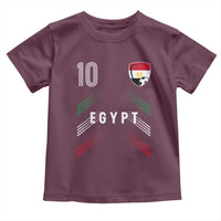 Egypt Soccer Sports Graphic Number 10 Jersey Style Toddler T Shirt Proud Egyptian Football Fans Game Day Pride