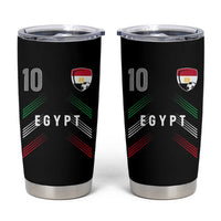 Egypt Soccer Sports Graphic Number 10 Jersey Style Tumbler Cup Proud Egyptian Football Fans Game Day Pride