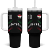 Egypt Soccer Sports Graphic Number 10 Jersey Style Tumbler With Handle Proud Egyptian Football Fans Game Day Pride