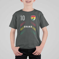 Ghana Soccer Sports Graphic Number 10 Jersey Style T Shirt For Kid Proud Ghanaian Football Fans Game Day Pride