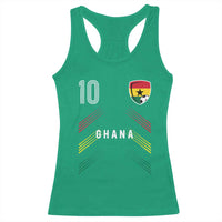Ghana Soccer Sports Graphic Number 10 Jersey Style Racerback Tank Top Proud Ghanaian Football Fans Game Day Pride