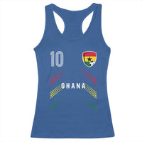 Ghana Soccer Sports Graphic Number 10 Jersey Style Racerback Tank Top Proud Ghanaian Football Fans Game Day Pride