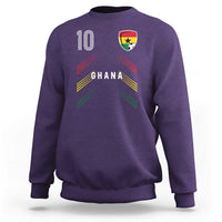 Ghana Soccer Sports Graphic Number 10 Jersey Style Sweatshirt Proud Ghanaian Football Fans Game Day Pride