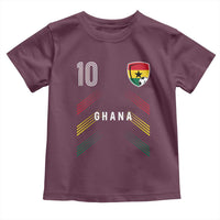 Ghana Soccer Sports Graphic Number 10 Jersey Style Toddler T Shirt Proud Ghanaian Football Fans Game Day Pride