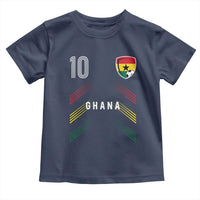 Ghana Soccer Sports Graphic Number 10 Jersey Style Toddler T Shirt Proud Ghanaian Football Fans Game Day Pride