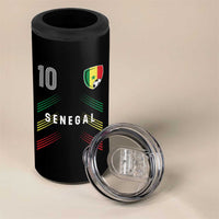 Senegal Soccer Sports Graphic Number 10 Jersey Style 4 in 1 Can Cooler Tumbler Proud Senegalese Football Fans Game Day Pride