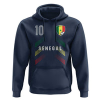 Senegal Soccer Sports Graphic Number 10 Jersey Style Hoodie Proud Senegalese Football Fans Game Day Pride
