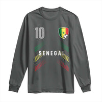 Senegal Soccer Sports Graphic Number 10 Jersey Style Long Sleeve Shirt Proud Senegalese Football Fans Game Day Pride